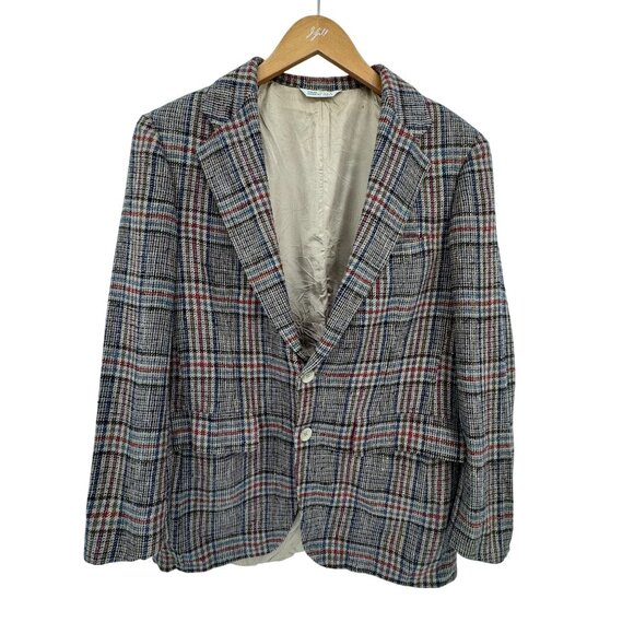 Ralph Lauren Mens Vintage Plaid Tweed Blazer Jacket 2 Button USA 40 Old Money - Picture 3 of 8